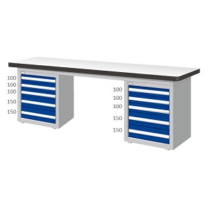 雙櫃型耐磨桌板