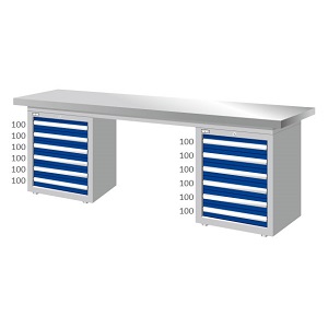 雙櫃型不銹鋼桌板